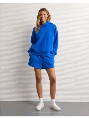 American Eagle Outfitters Electric Blue Pullover Hoodie size medium
